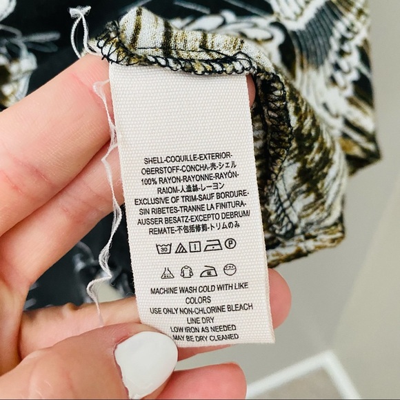 Free People Birds of a Feather Floral Blouse Black Sz Small - Picture 6 of 9